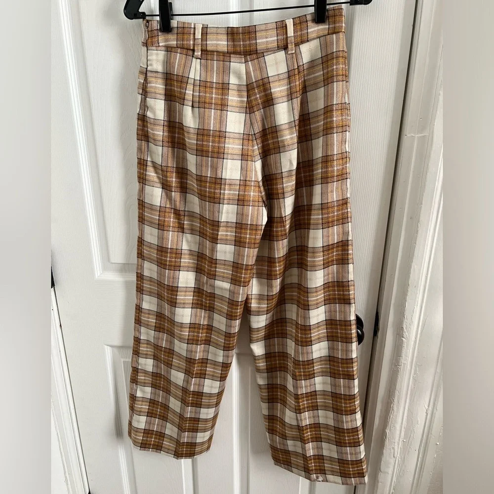 NWT High-Waisted, Plaid Trousers - Picture 6 of 6